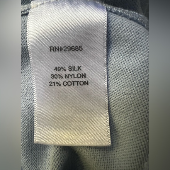 PENDELTON light blue silk , nylon , cotton sweater tank top PL - Picture 5 of 9